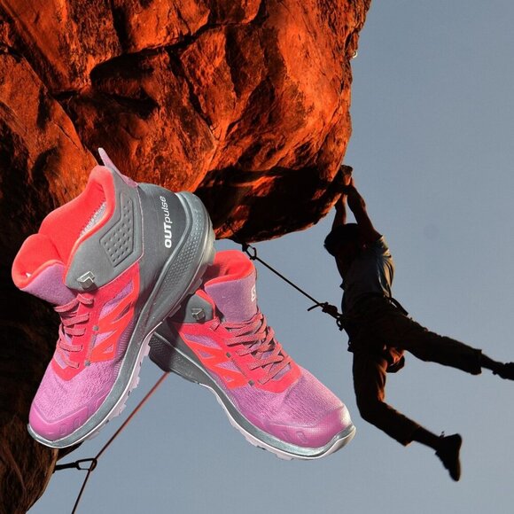 Salomon Out Pulse Mid GTX Women's Hiking Shoes Size 8 Waterproof Gore-Tex - Picture 3 of 11